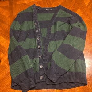 Striped Green and Navy Brandy Melville Sweater